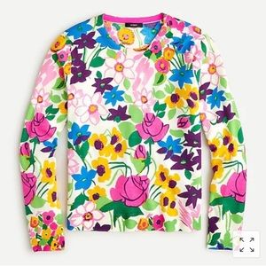 J Crew Margot Sweater Floral Print